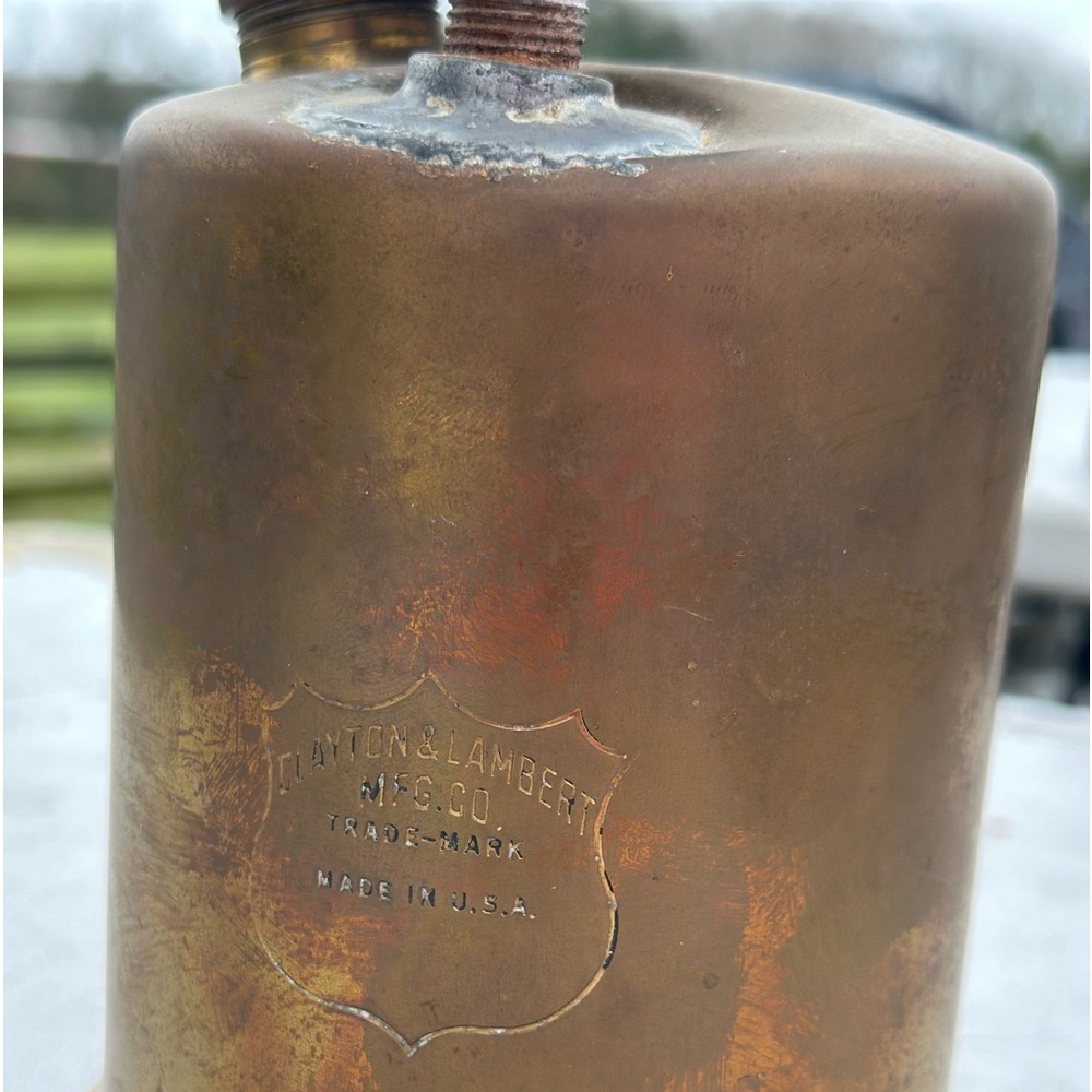 Vintage Clayton & Lambert Brass Blow Torch C&L Welding Soldering Tool Decor ONLY